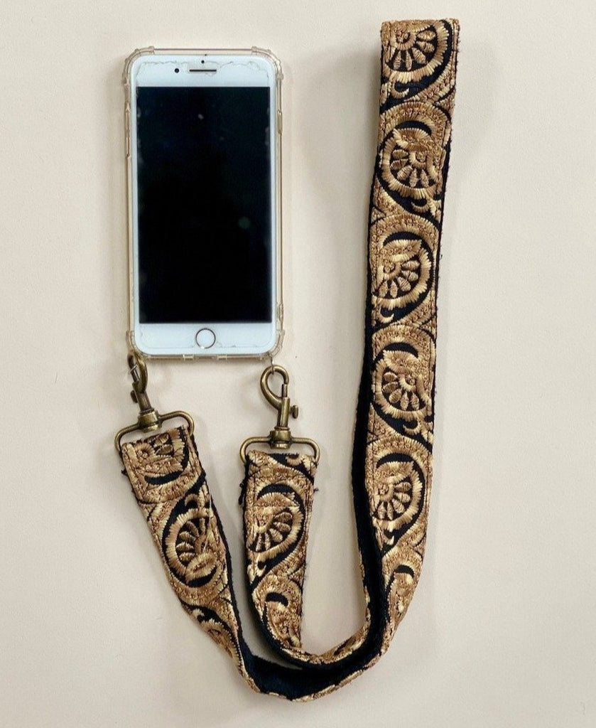 handmade phone cord gold